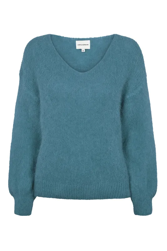 Milana LS Alpaca Pullover Teal Blue sold by Americandreams