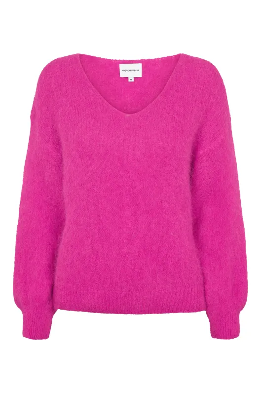 Milana LS Alpaca Pullover Neon Pink sold by Americandreams