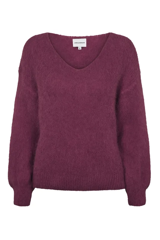 Milana LS Alpaca Pullover Bordeaux sold by Americandreams