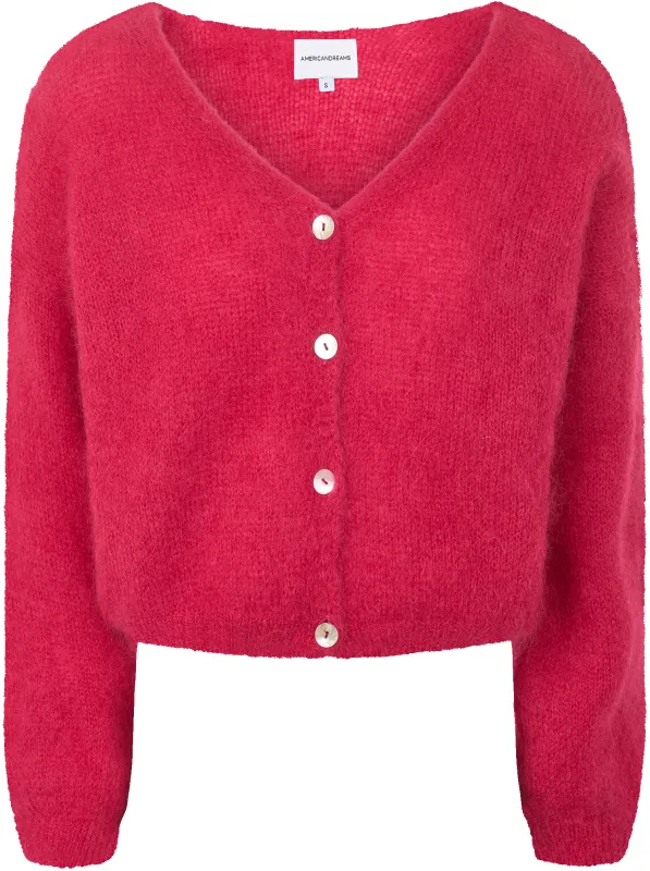 Cornelia Cropped Cardigan Cerise sold by Americandreams