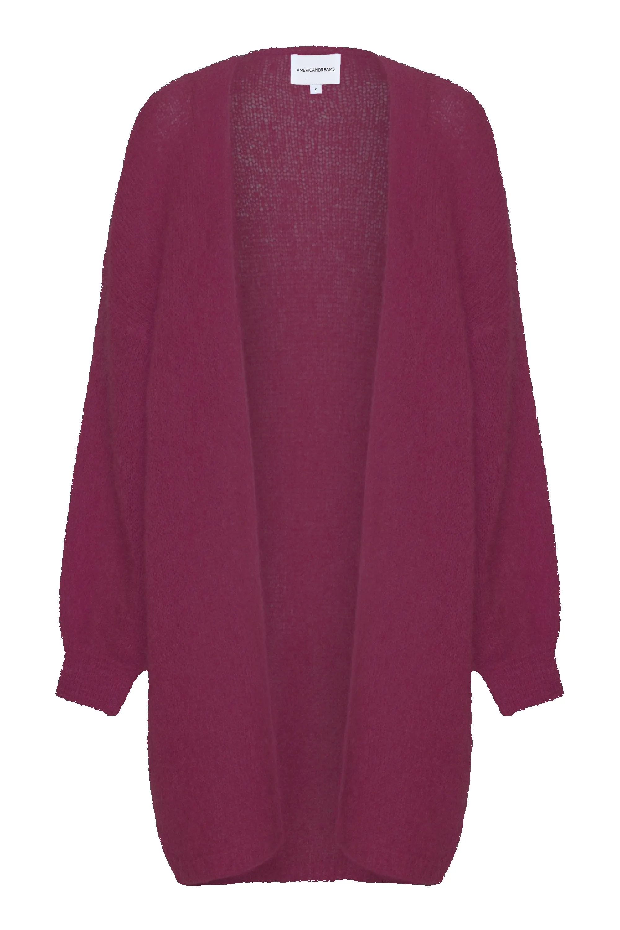 Lee Midi Cardigan Bordeaux sold by Americandreams