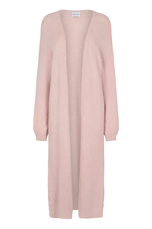 June Long Alpaca Cardigan Light Pink sold by Americandreams