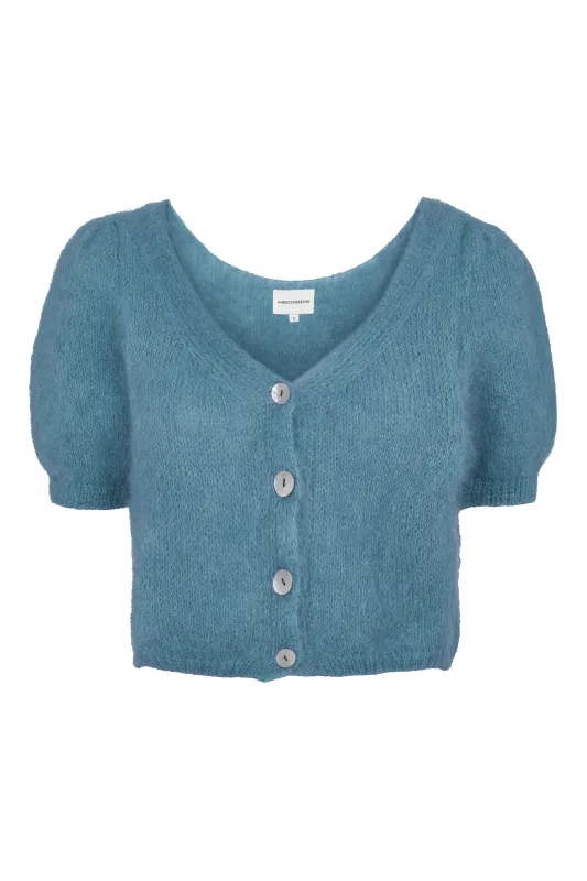 Harper Cardigan Teal Blue made by Americandreams