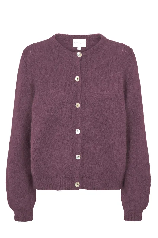 Susan Alpaca Cardigan Bordeaux sold by Americandreams