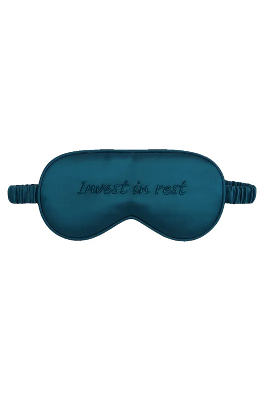Cheri Silk Sleeping Mask Teal Blue sold by Americandreams