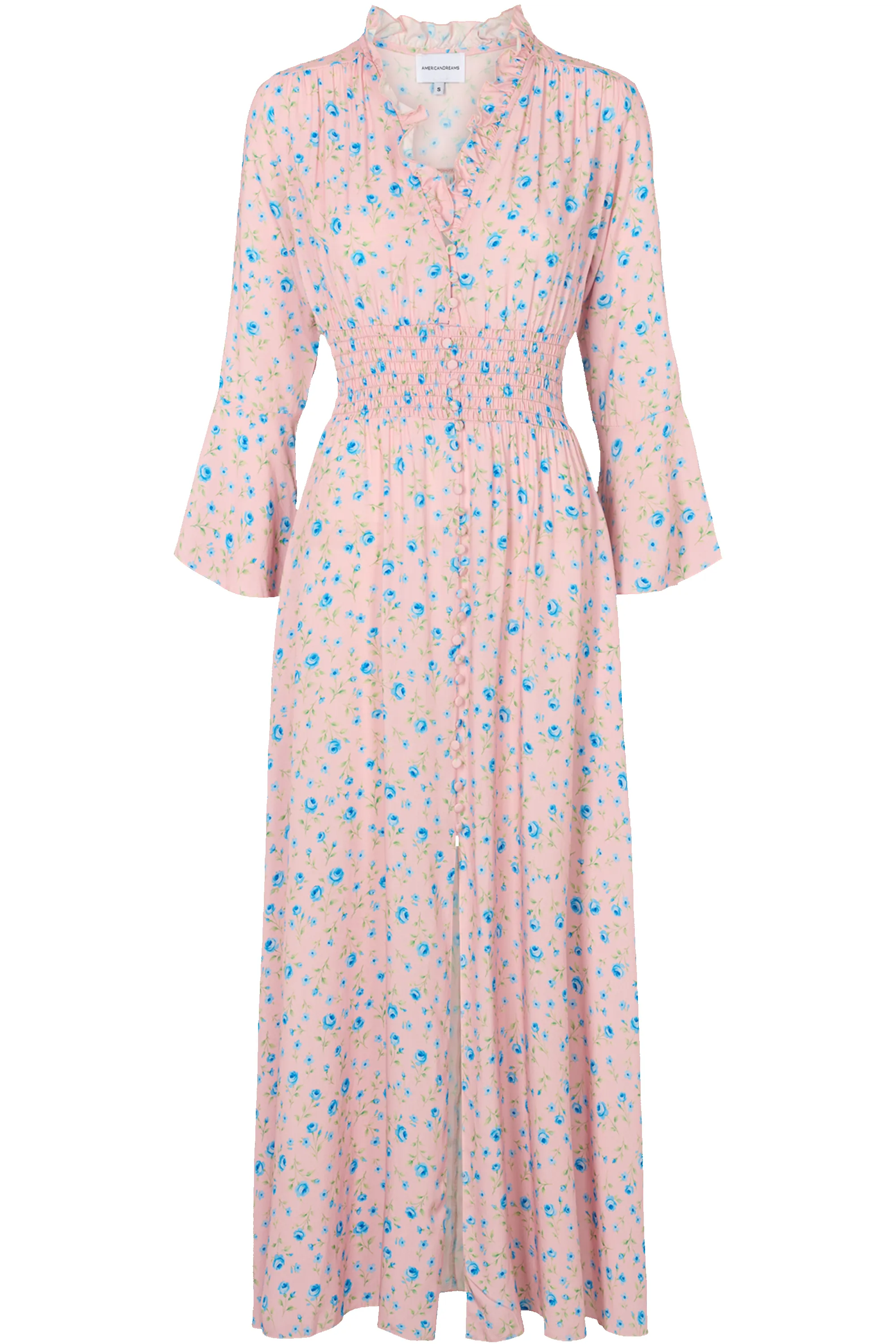 Sally Long Dress Soft Berry Flower sold by Americandreams