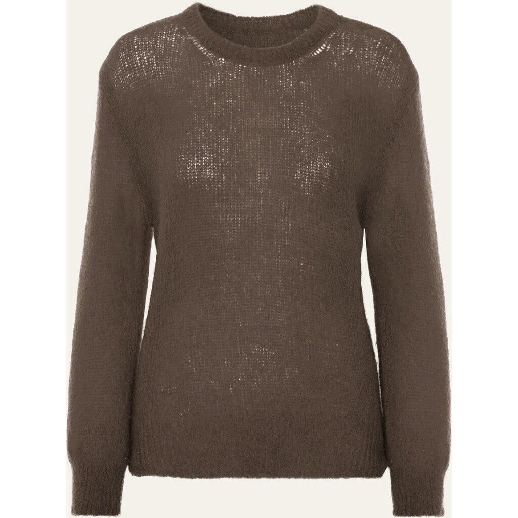 Ulla O Neck Knit Pullover - Dark Brown sold by American Dream