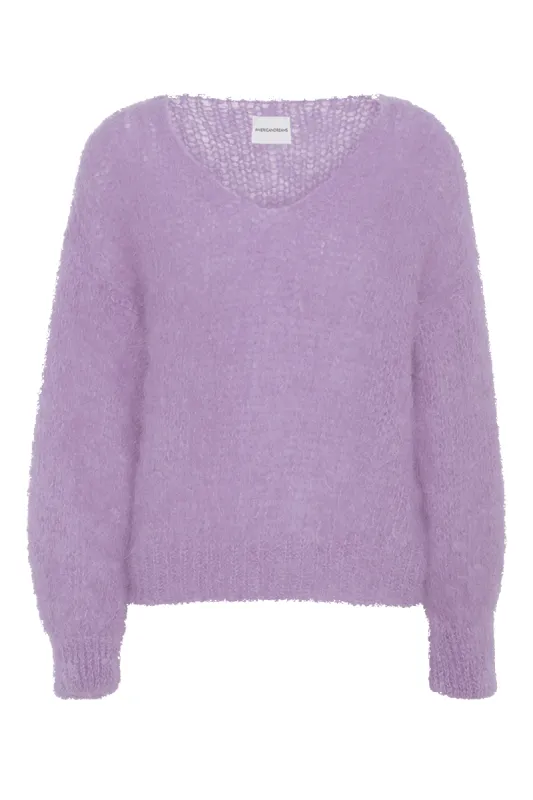 Milana LS Mohair Knit Lilac sold by Americandreams