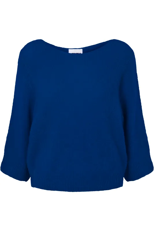Heidy Short Sleeve Pullover Navy Blue made by Americandreams