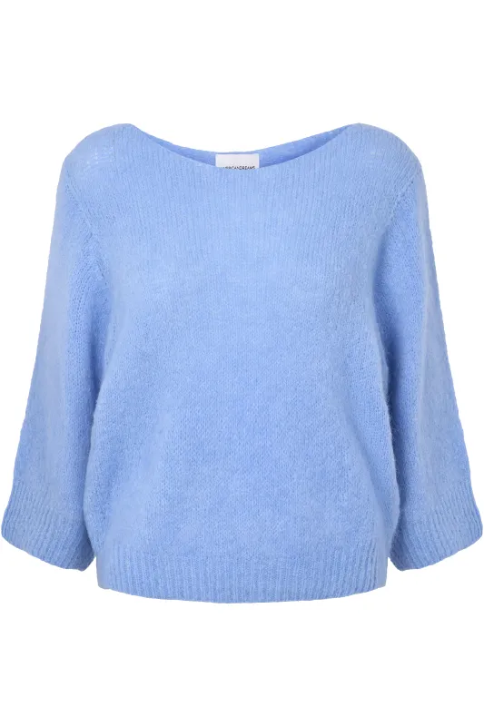 Heidy Short Sleeve Pullover Sky Blue made by Americandreams