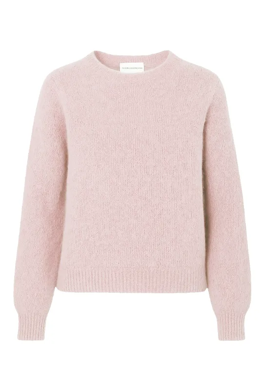 Liana Round Neck Pullover Light Pink made by Americandreams