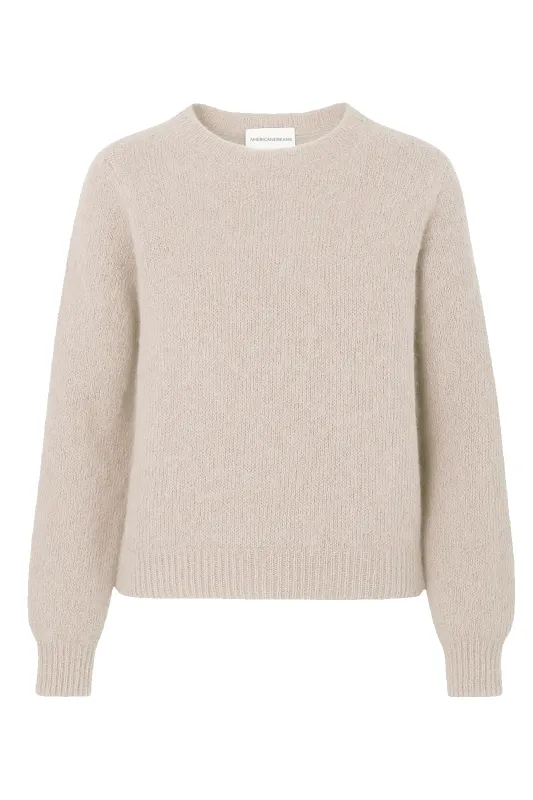 Liana Round Neck Pullover Beige sold by Americandreams