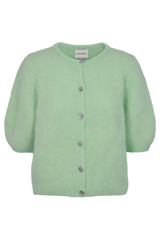 Susan Short Sleeve Cardigan Tea Green made by Americandreams