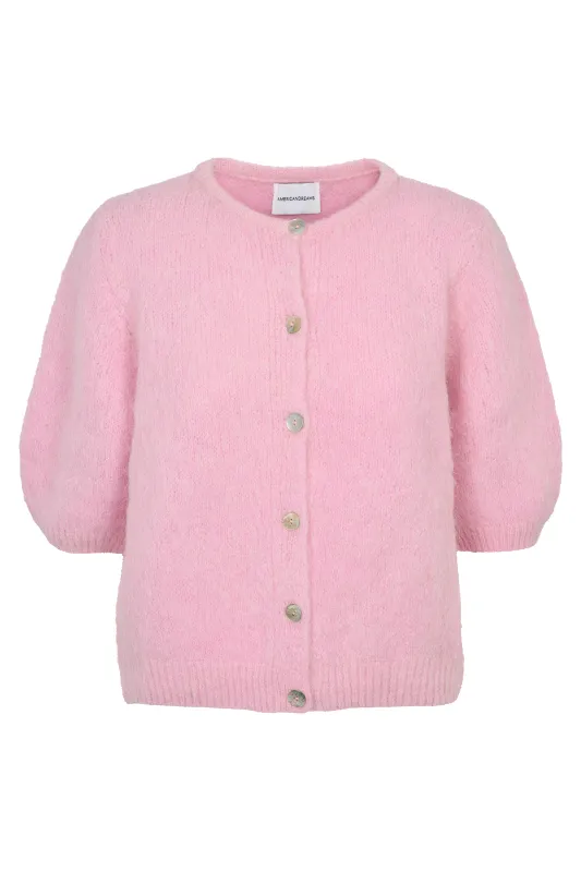 Susan Short Sleeve Cardigan Soft Berry made by Americandreams