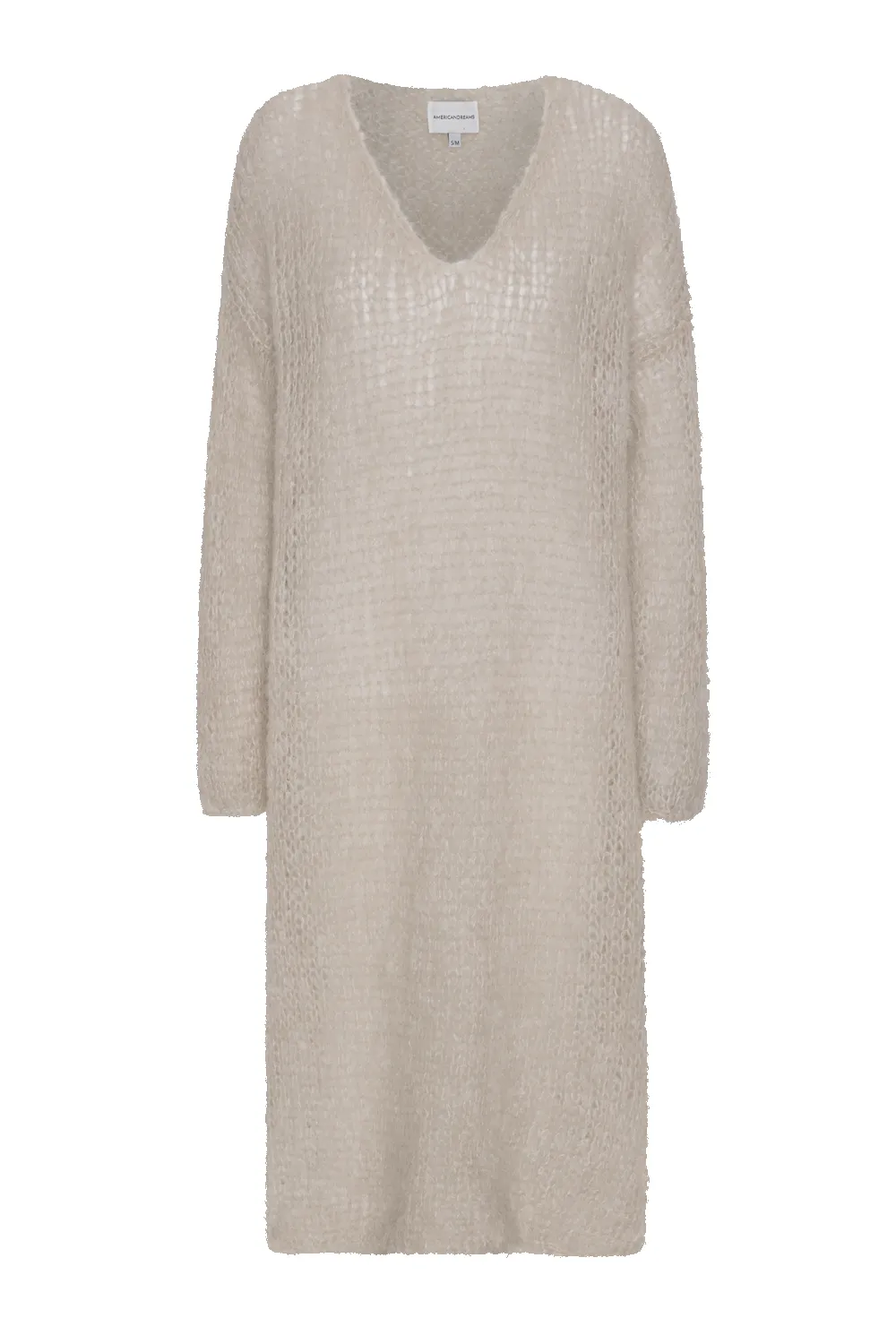 Camilla V Neck Mohair Dress Beige sold by Americandreams