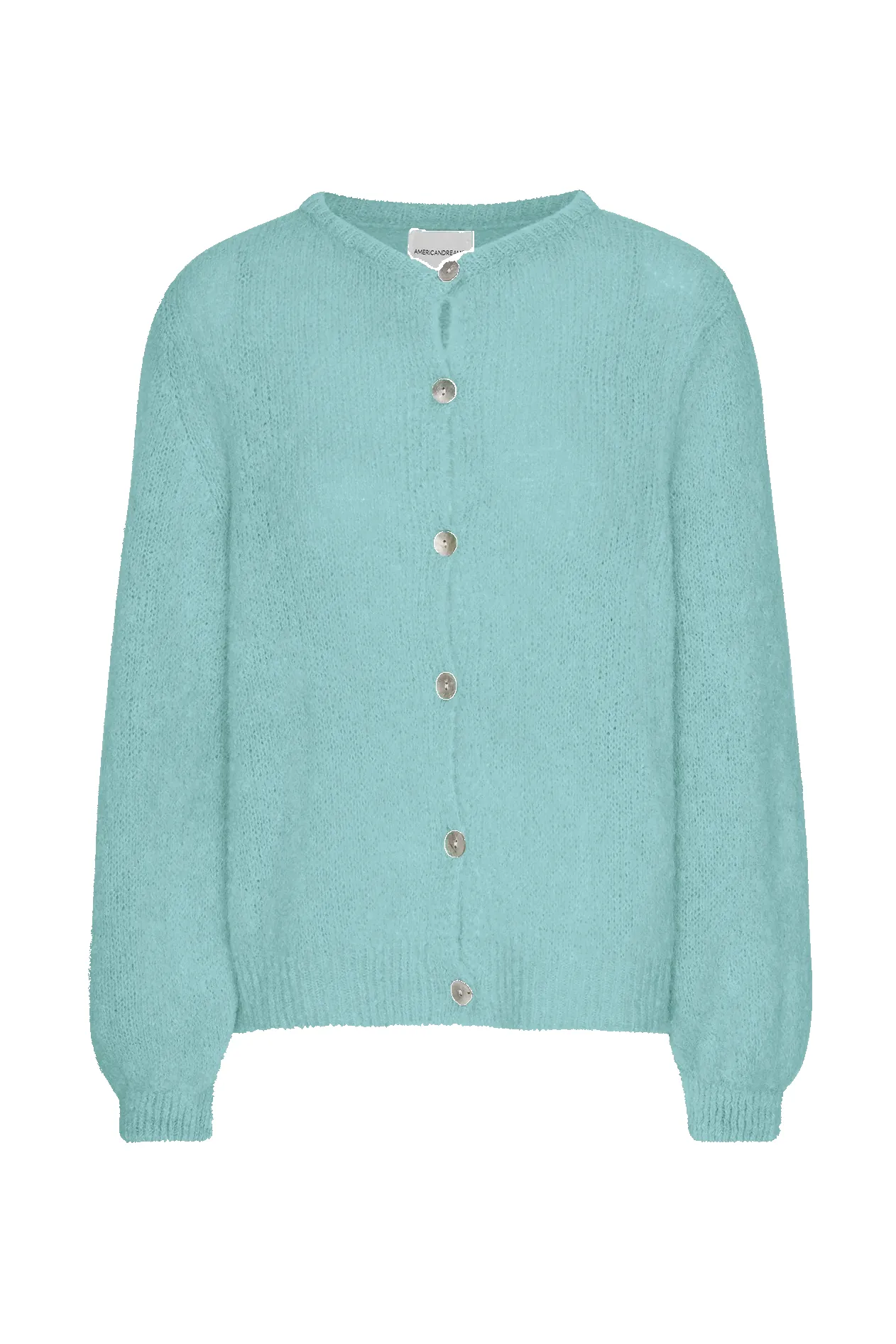 Susan Alpaca Cardigan Seafoam Green sold by Americandreams