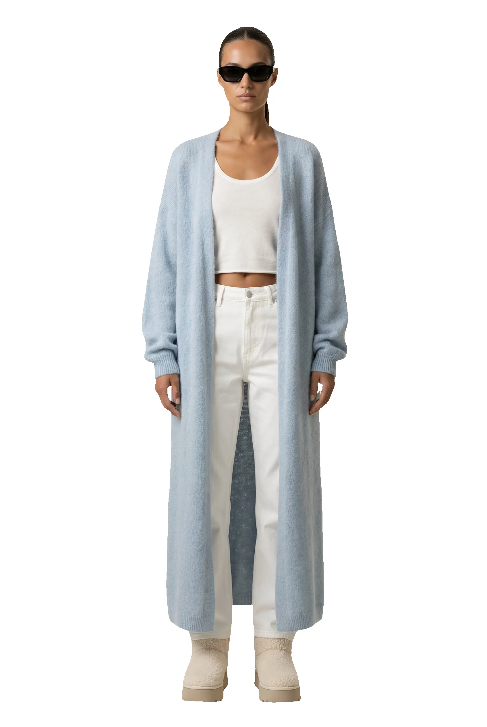 June Long Alpaca Cardigan Light Blue sold by Americandreams product image thumbnail 2