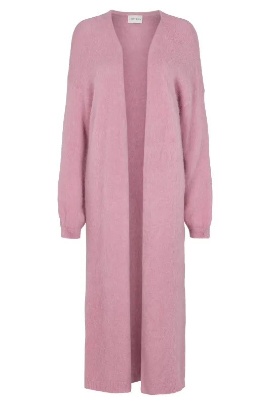 June Long Alpaca Cardigan Soft Berry sold by Americandreams