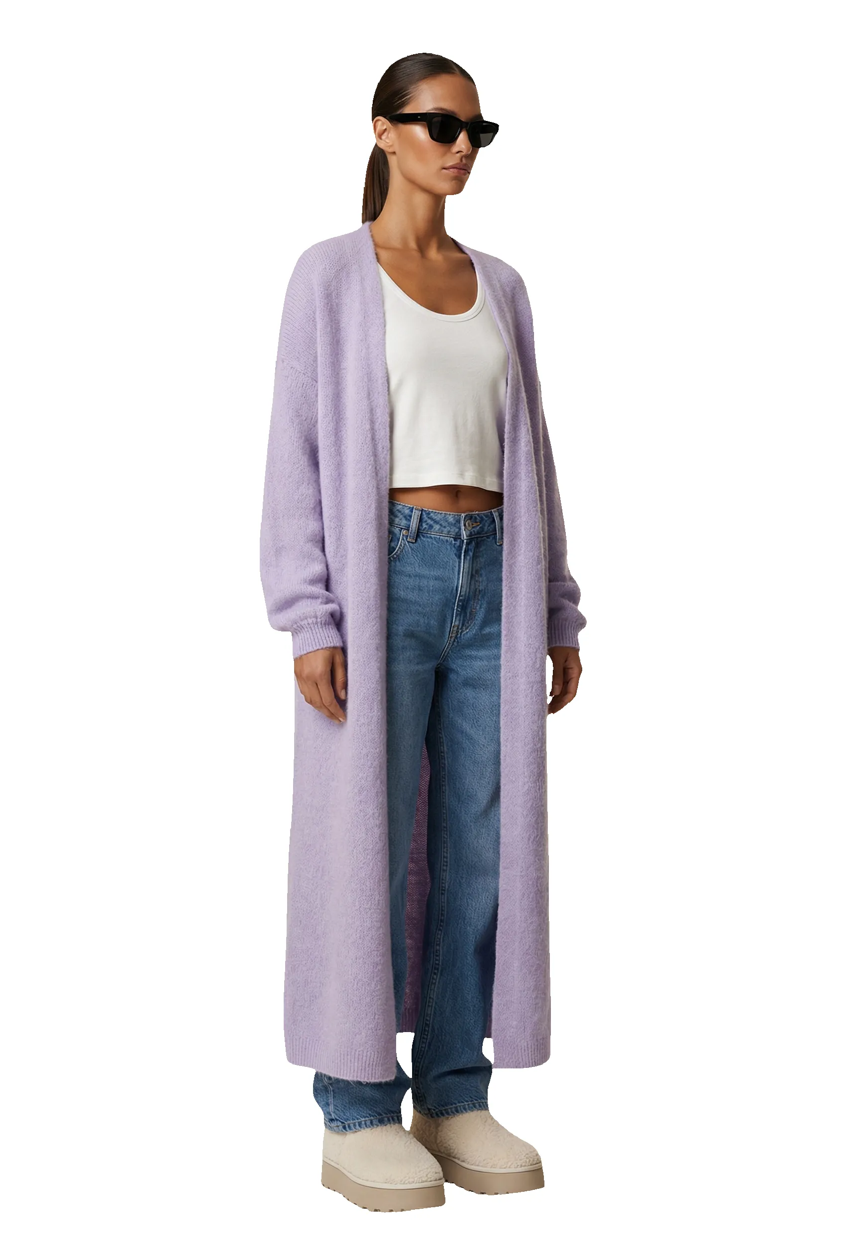 June Long Alpaca Cardigan Lilac sold by Americandreams product image thumbnail 2