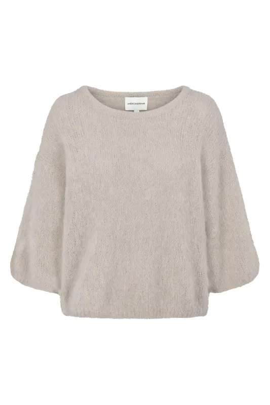 Josie Pullover 3/4 Short Sleeves Beige made by Americandreams