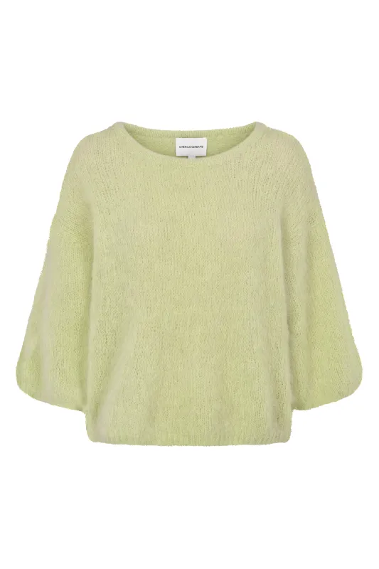 Josie Pullover 3/4 Short Sleeves Light Yellow made by Americandreams