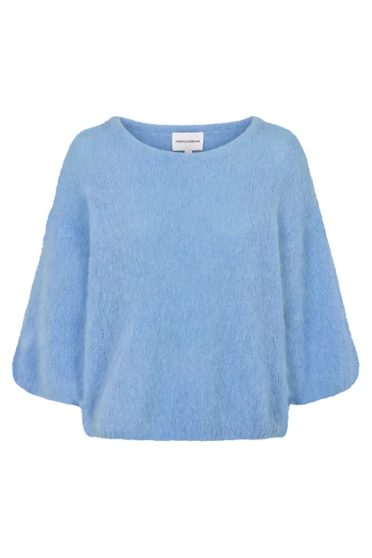 Josie Pullover 3/4 Short Sleeves Sky Blue made by Americandreams