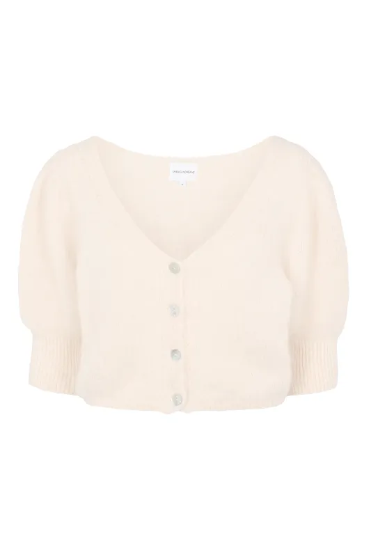 Manda Alpaca Cardigan White made by Americandreams