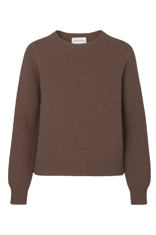 Liana Round Neck Pullover Cocoa made by Americandreams