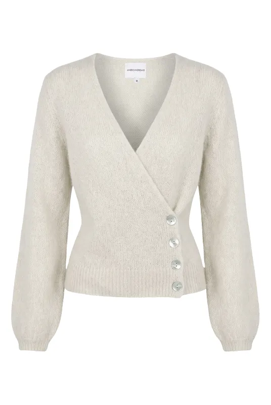 Mariya Wrap Cardigan Beige made by Americandreams