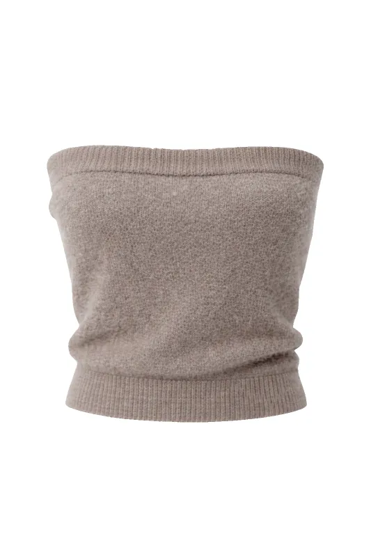 Tessi Bandeau Alpaca Top Light Taupe made by Americandreams