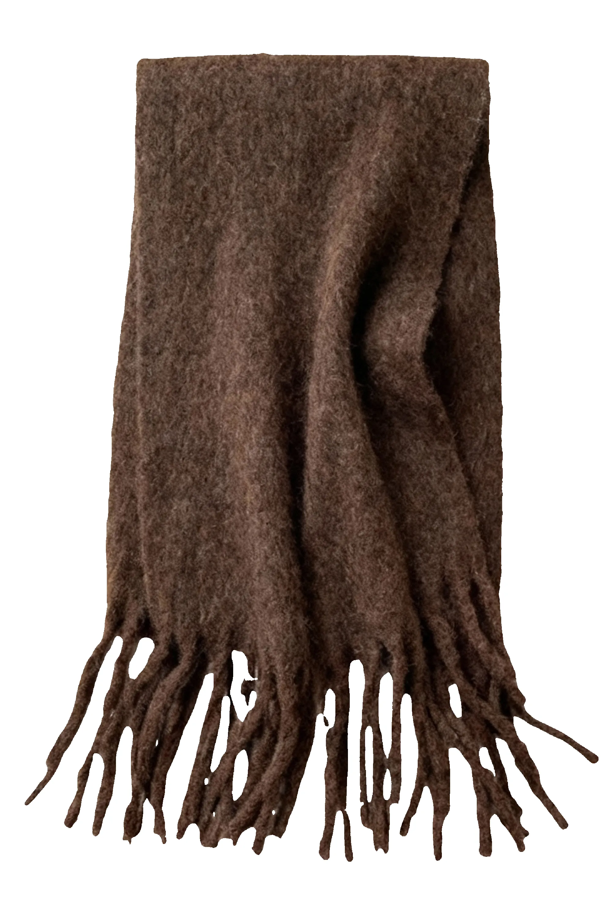 Maui Oversized Fringe Scarf Cocoa sold by Americandreams
