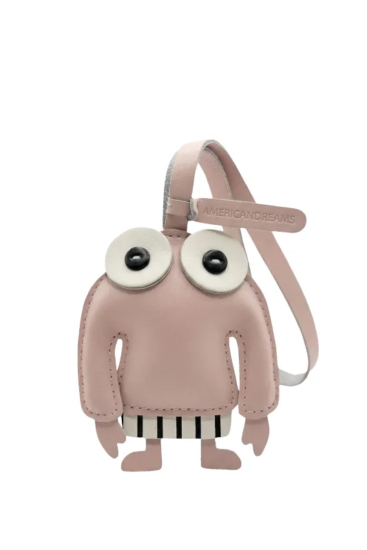 Mr Pullover Leather Bag Charm Light Pink made by Americandreams