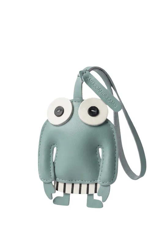 Mr Pullover Leather Bag Charm Seafoam Green made by Americandreams
