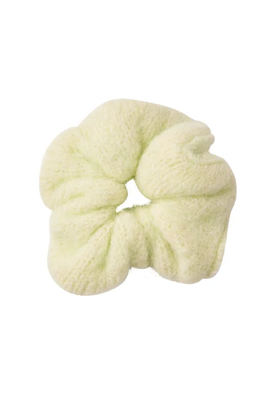 Tullah Knit Scrunchie Light Yellow made by Americandreams
