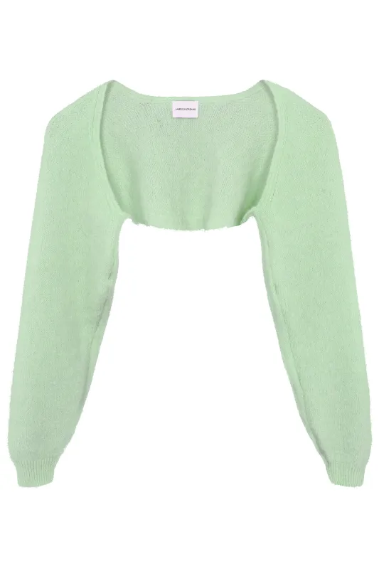 Lea Alpaca Bolero Light Green sold by Americandreams