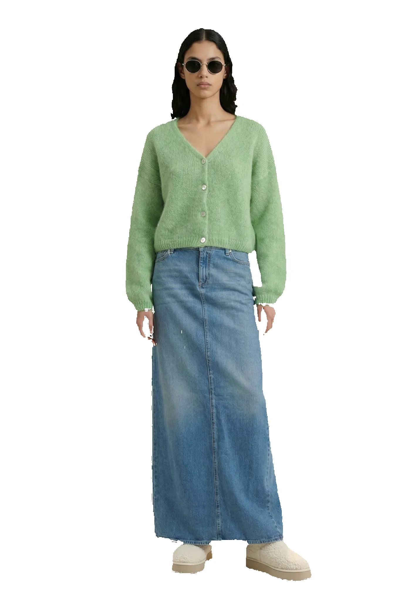 Cornelia Cropped Cardigan Green Tea sold by Americandreams product image thumbnail 2