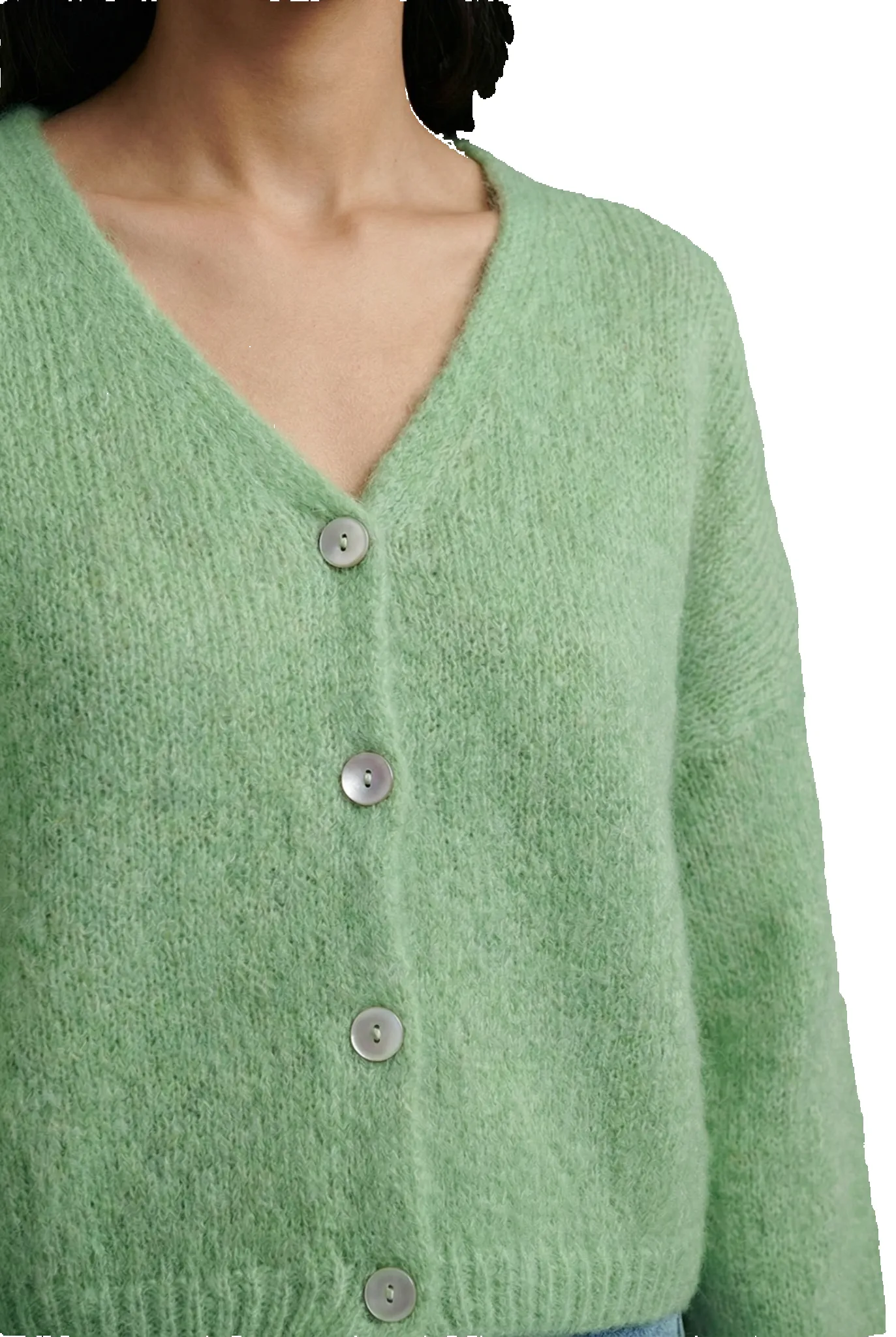 Cornelia Cropped Cardigan Green Tea sold by Americandreams product image thumbnail 4
