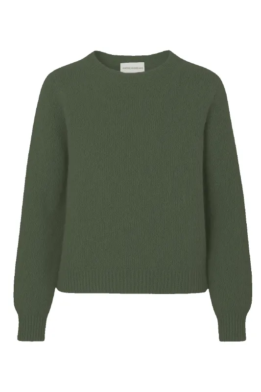 Liana Round Neck Pullover Seaweed Green made by Americandreams