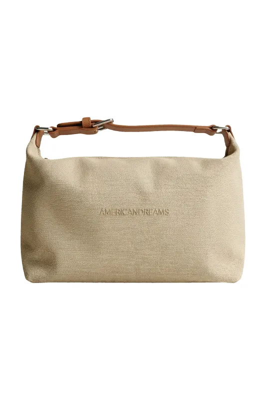 Canvas Club Bag Beige made by Americandreams