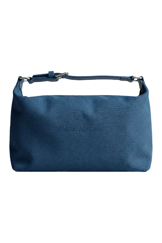Canvas Club Bag Teal Blue made by Americandreams