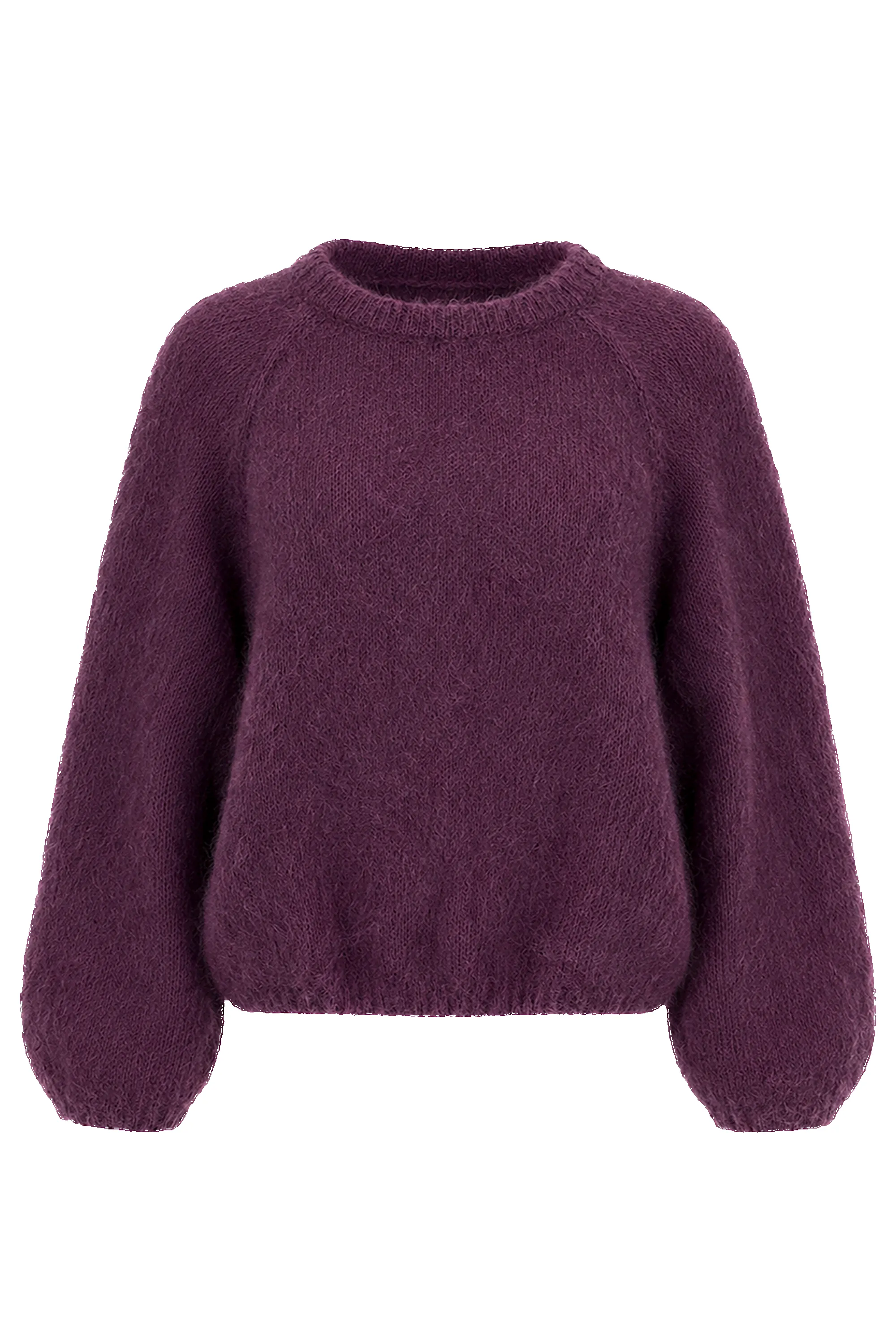 Rosie Mohair Knit Pullover Aubergine sold by Americandreams