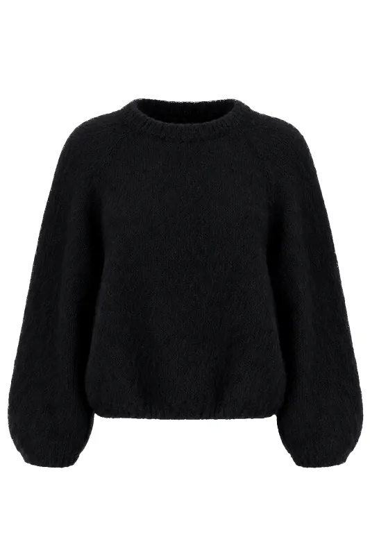 Rosie Mohair Knit Pullover Black made by Americandreams