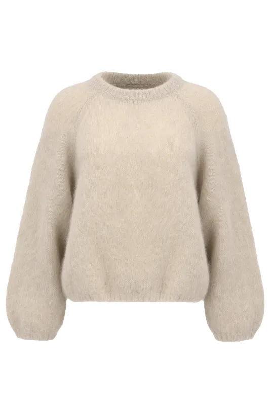 Rosie Mohair Knit Pullover Beige made by Americandreams