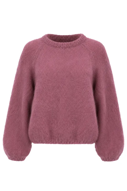 Rosie Mohair Knit Pullover Old Rose made by Americandreams