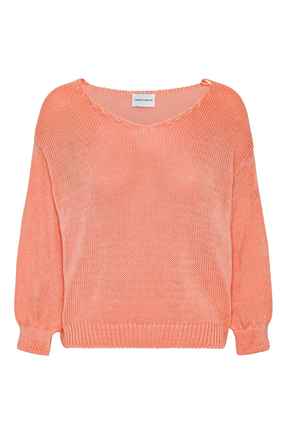Milana LS Light Cotton Knit Salmon sold by Americandreams