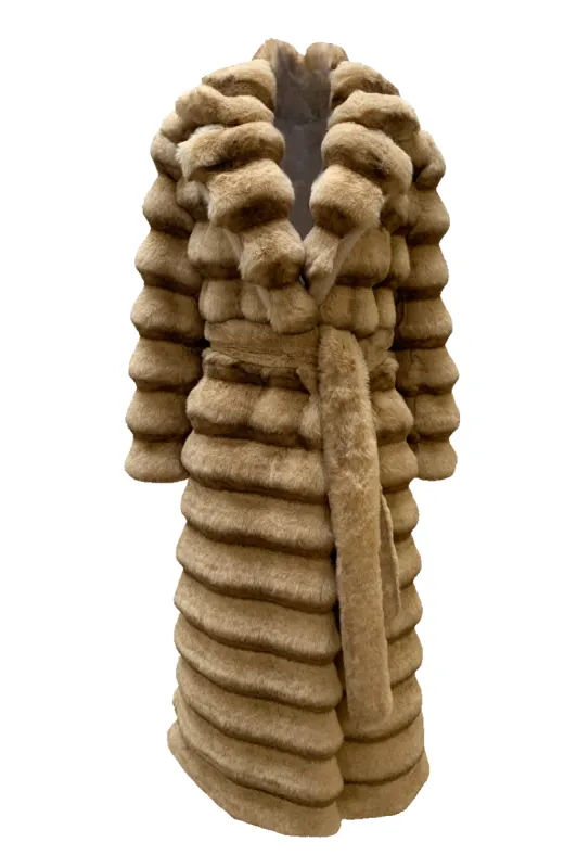 Sussana Faux Fur Long Light Brown sold by Americandreams