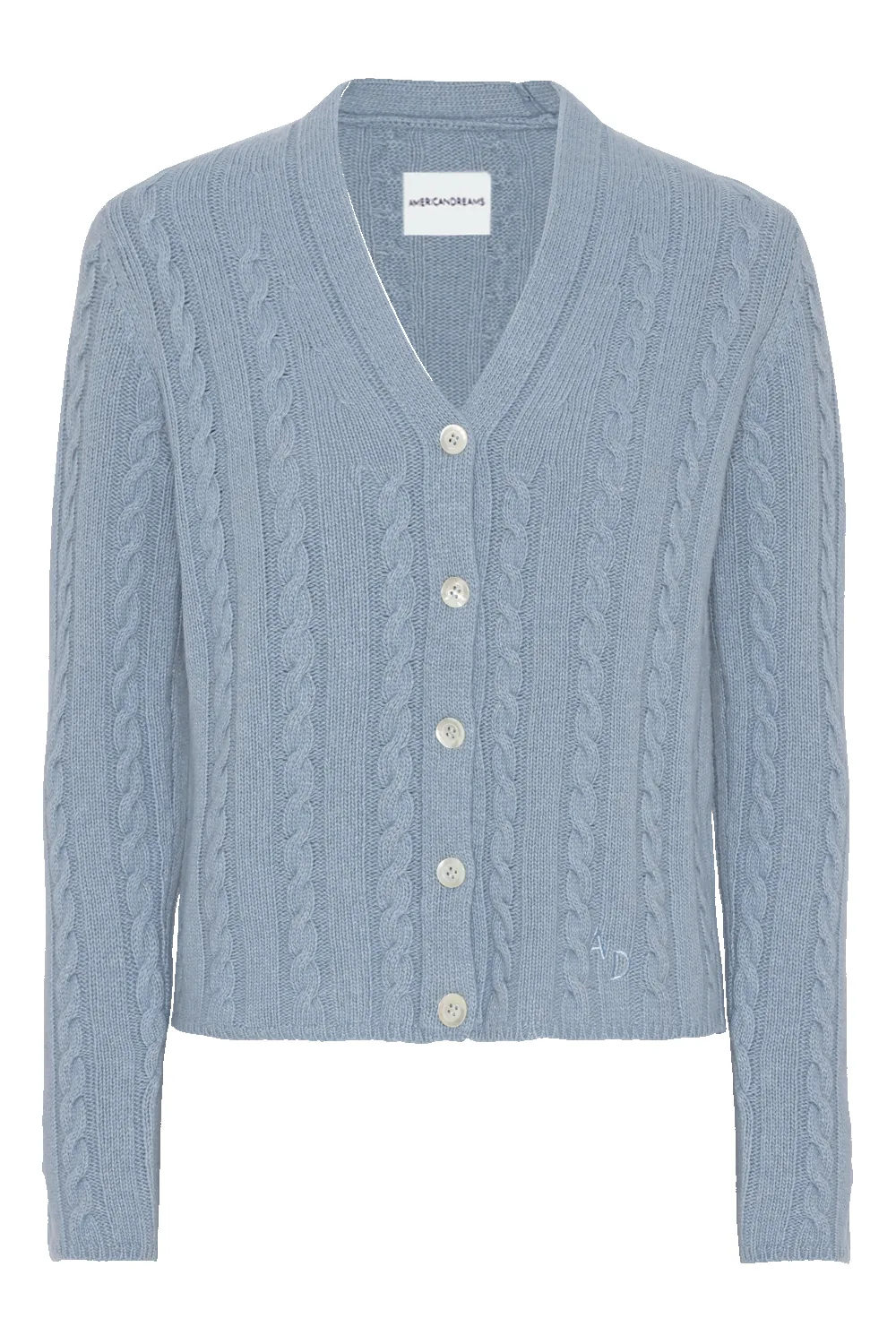 Barbara Cashmere Cardigan Light Blue - Sample sold by American Dream