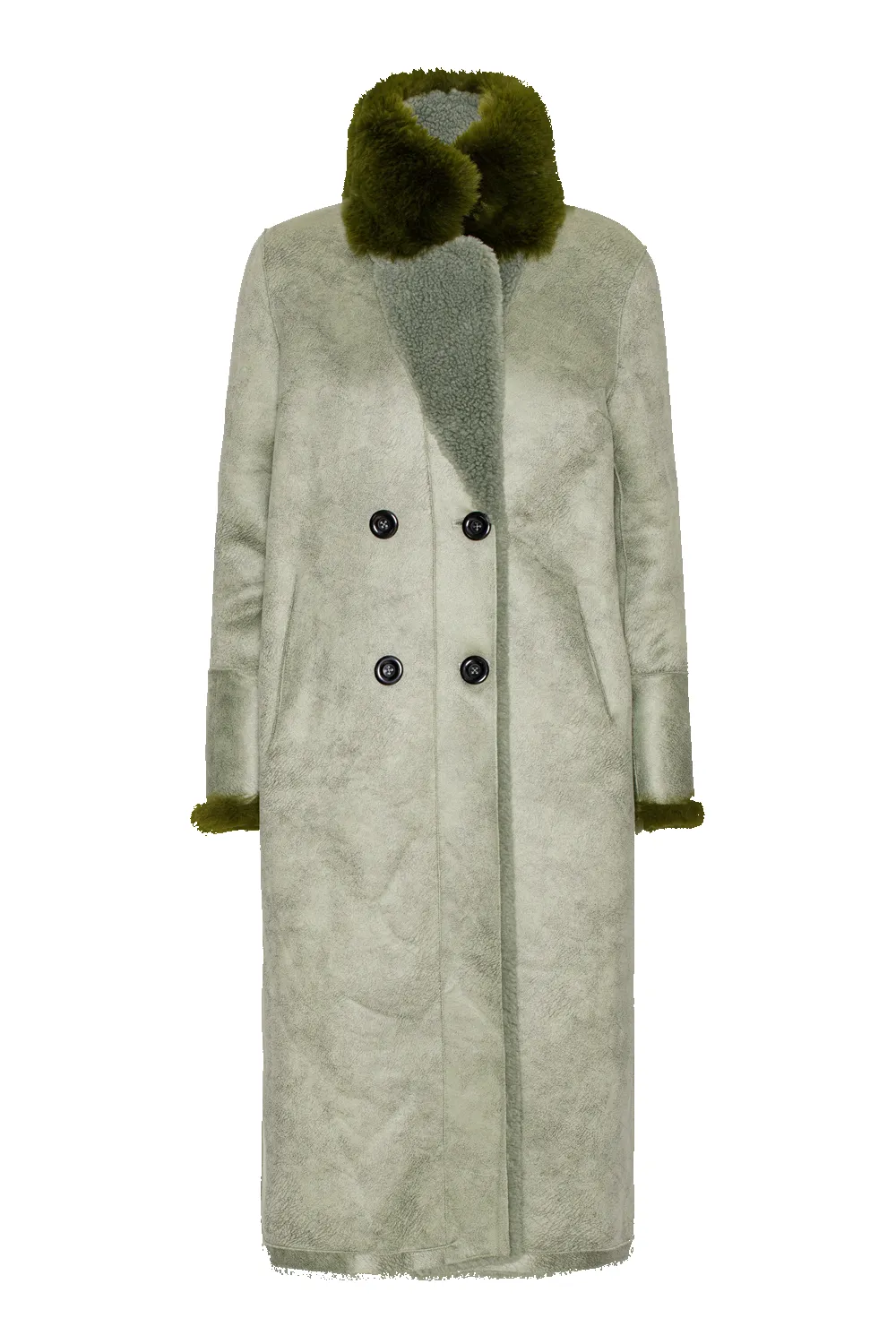 Leona Wool Coat Long Green sold by Americandreams product image thumbnail 2