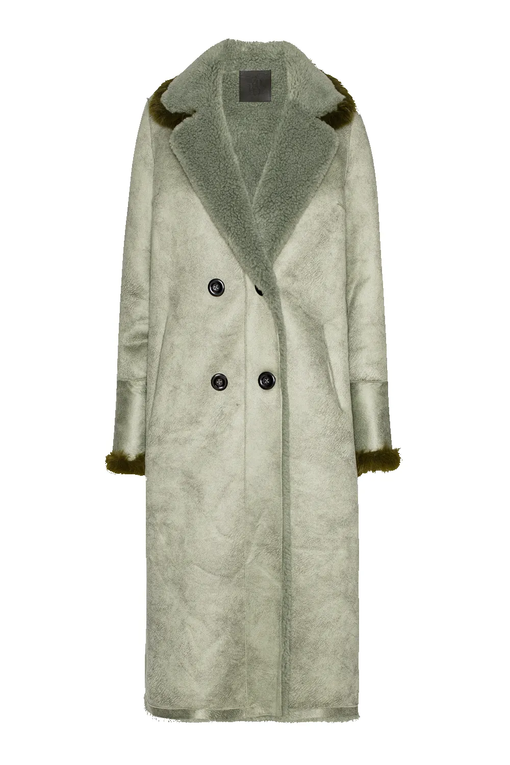 Leona Wool Coat Long Green sold by Americandreams