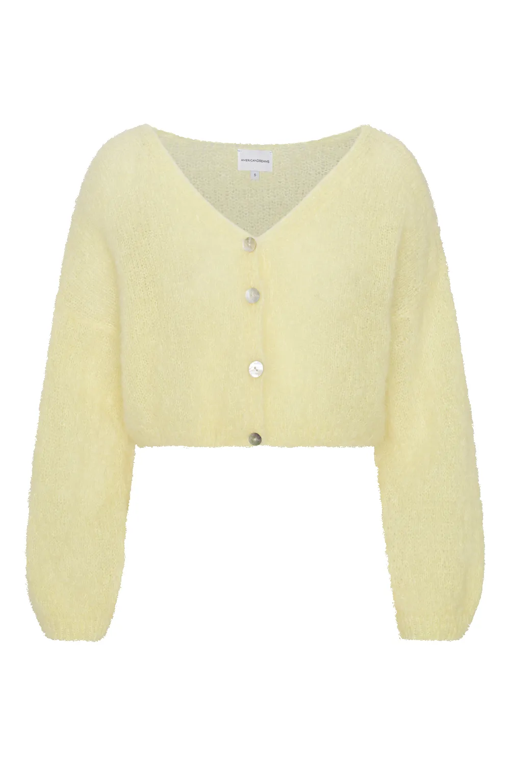 Cornelia Cropped Cardigan Light Yellow sold by Americandreams